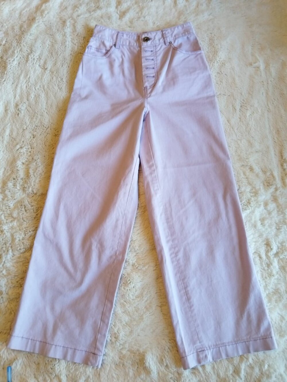 Kate Spade New York Women's Wide Leg Pants, Pastel Purple/Lavender - Size 23